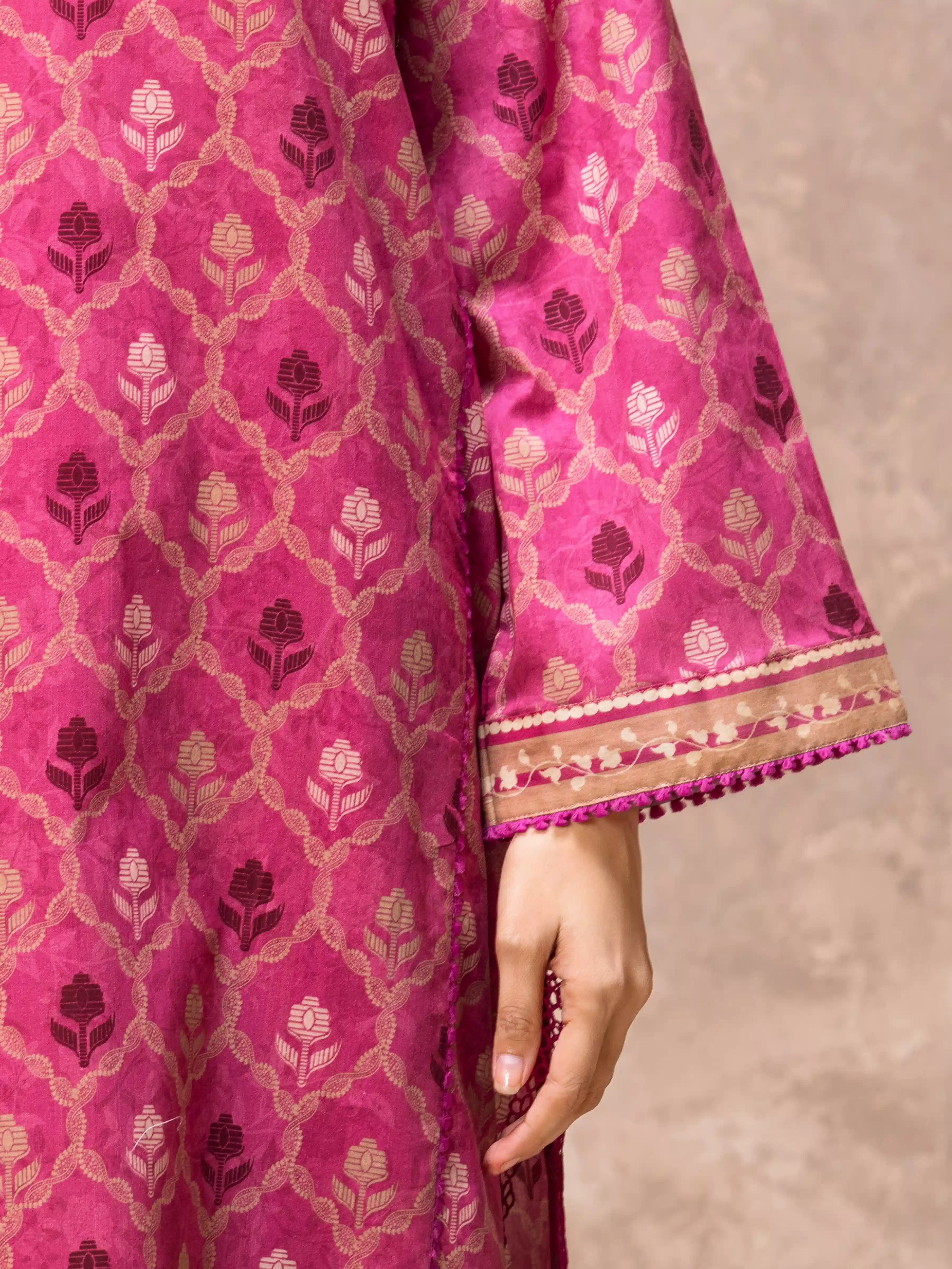 edenrobe Allure Lawn Unstitched Printed 3Pc Suit EWU6A1-36523