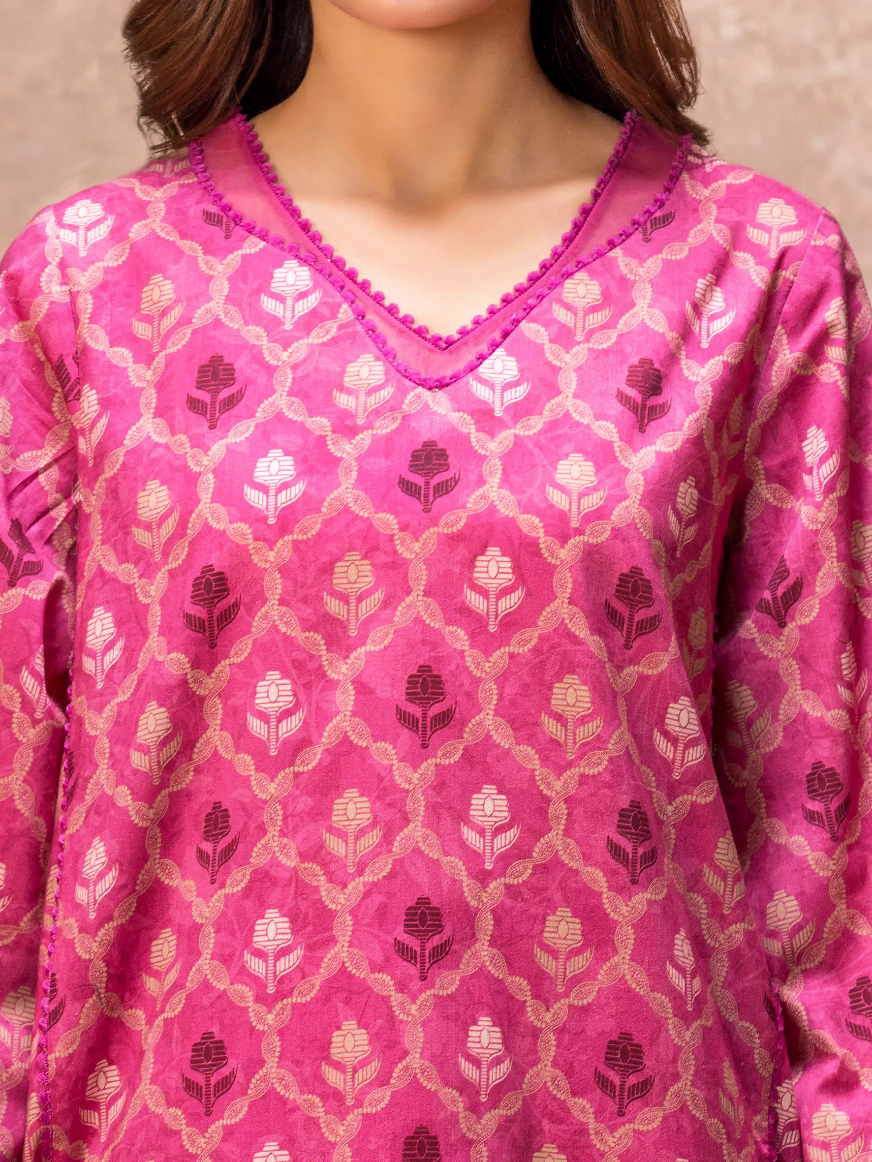 edenrobe Allure Lawn Unstitched Printed 3Pc Suit EWU6A1-36523