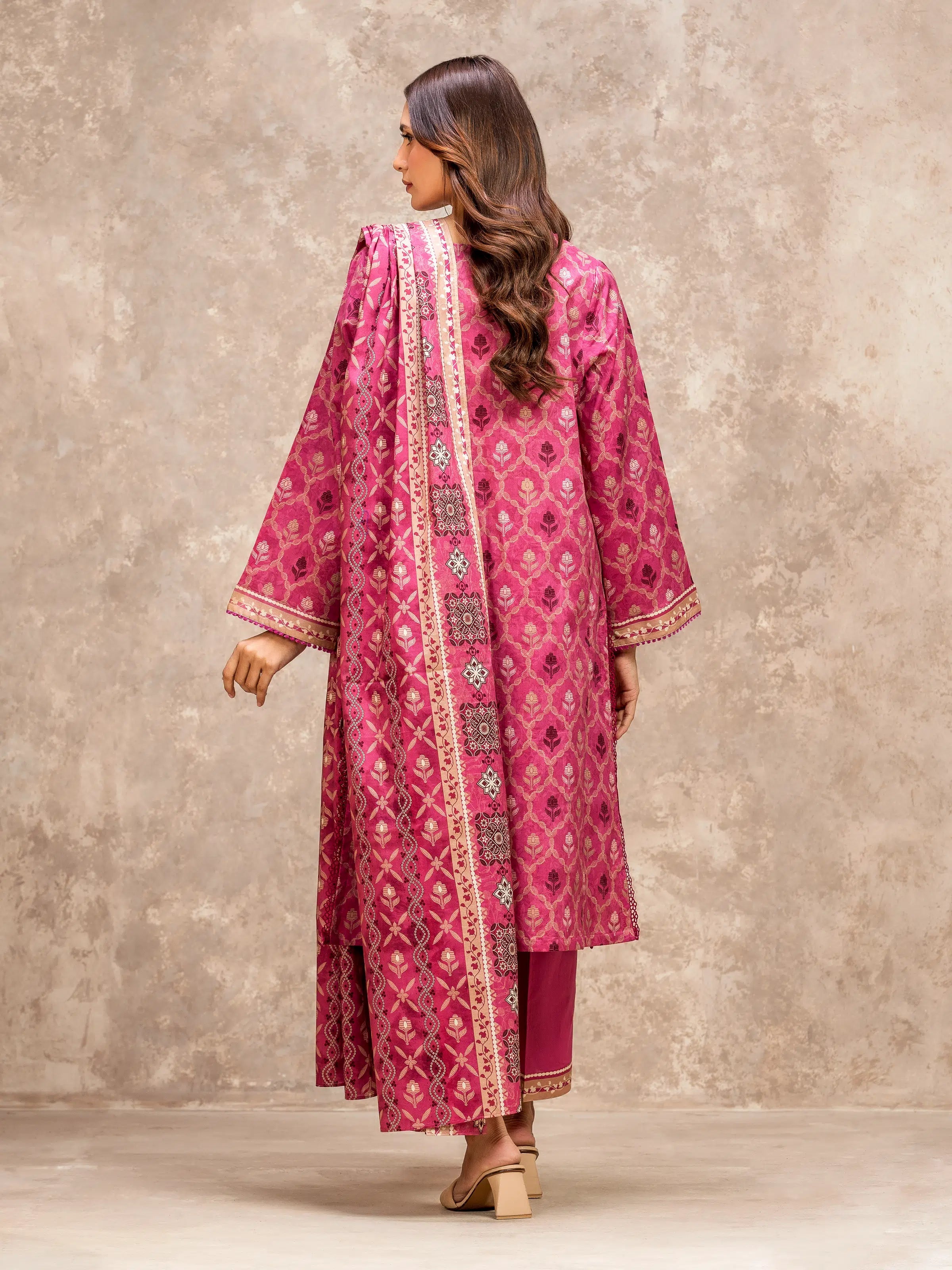edenrobe Allure Lawn Unstitched Printed 3Pc Suit EWU6A1-36523