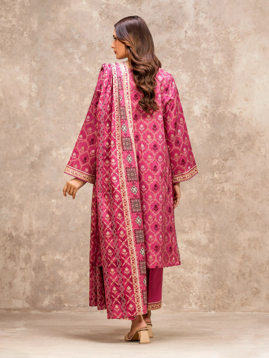 edenrobe Allure Lawn Unstitched Printed 3Pc Suit EWU6A1-36523