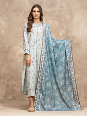 edenrobe Allure Lawn Unstitched Printed 3Pc Suit EWU6A1-36525