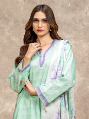 edenrobe Allure Lawn Unstitched Printed 3Pc Suit EWU6A1-36526