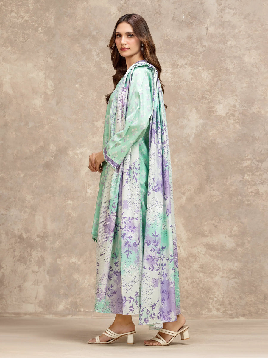 edenrobe Allure Lawn Unstitched Printed 3Pc Suit EWU6A1-36526