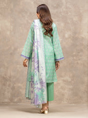 edenrobe Allure Lawn Unstitched Printed 3Pc Suit EWU6A1-36526