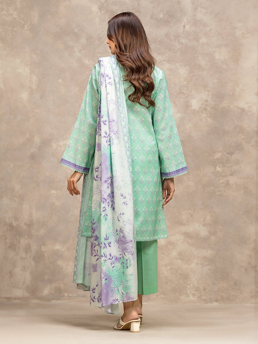 edenrobe Allure Lawn Unstitched Printed 3Pc Suit EWU6A1-36526