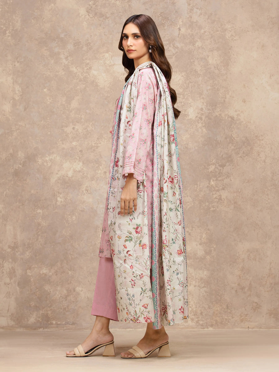 edenrobe Allure Lawn Unstitched Printed 3Pc Suit EWU6A1-36527