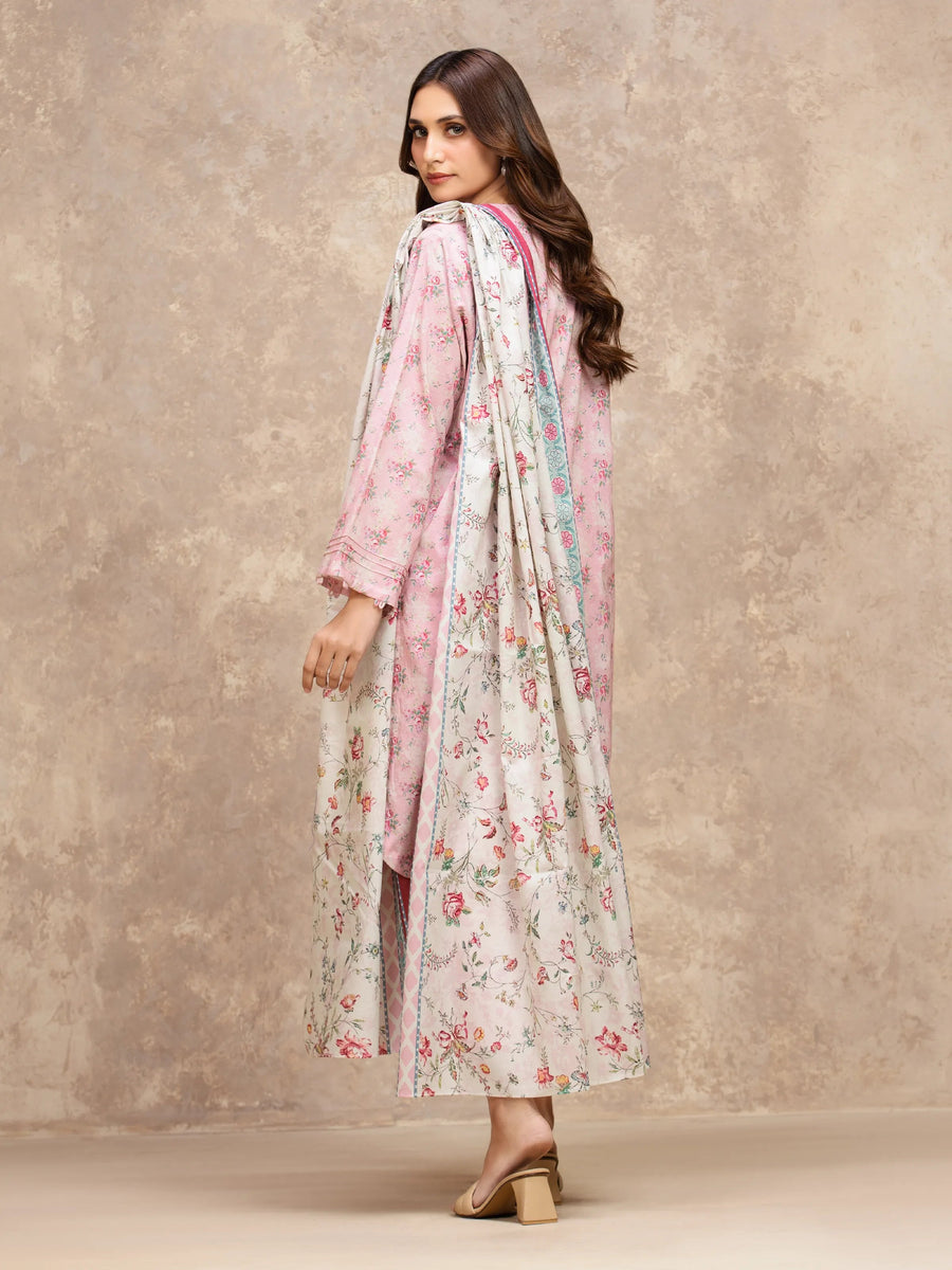 edenrobe Allure Lawn Unstitched Printed 3Pc Suit EWU6A1-36527