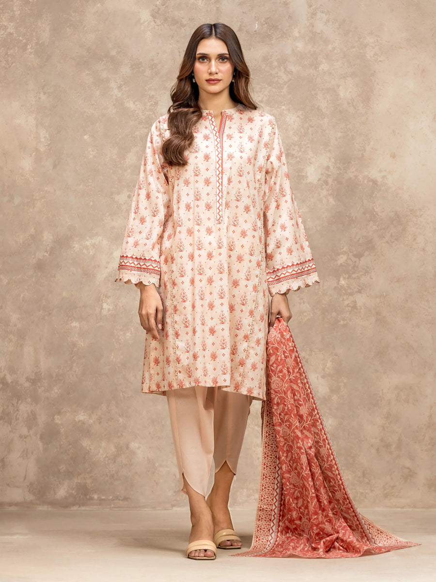 edenrobe Allure Lawn Unstitched Printed 3Pc Suit EWU6A1-36528