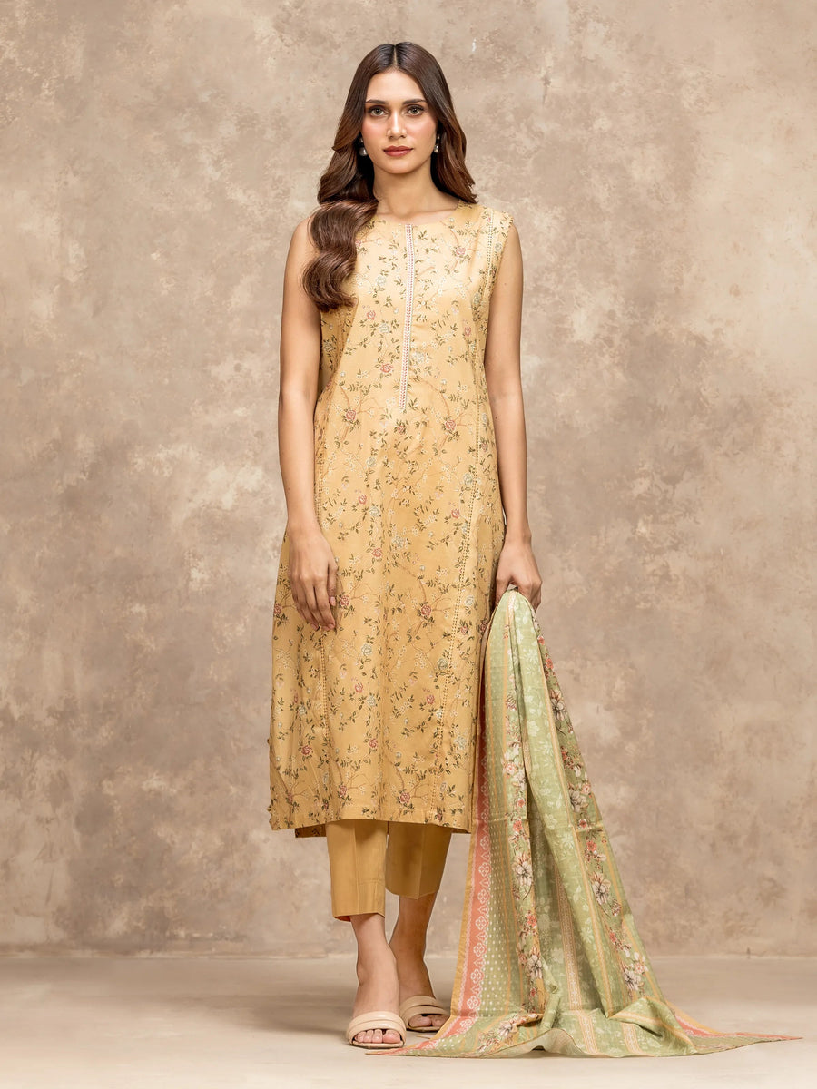 edenrobe Allure Lawn Unstitched Printed 3Pc Suit EWU6A1-36530
