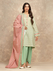 edenrobe Allure Lawn Unstitched Printed 3Pc Suit EWU6A1-36531