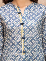 edenrobe Allure Lawn Unstitched Printed 3Pc Suit EWU6A1-36533