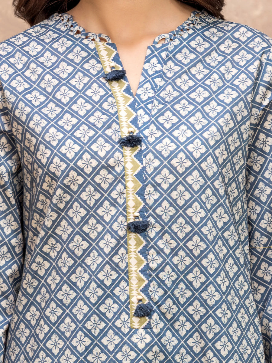 edenrobe Allure Lawn Unstitched Printed 3Pc Suit EWU6A1-36533