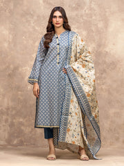 edenrobe Allure Lawn Unstitched Printed 3Pc Suit EWU6A1-36533