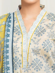 edenrobe Allure Lawn Unstitched Printed 3Pc Suit EWU6A1-36534