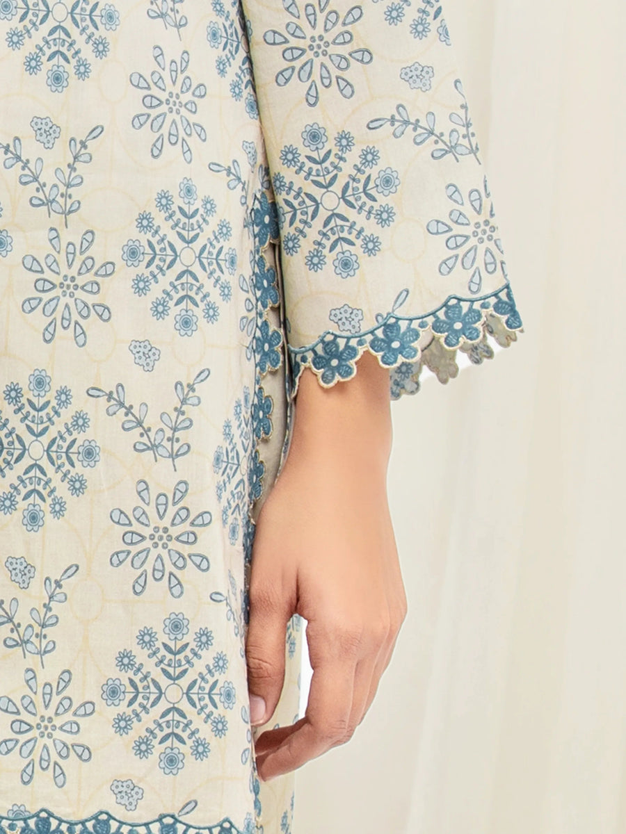 edenrobe Allure Lawn Unstitched Printed 3Pc Suit EWU6A1-36534