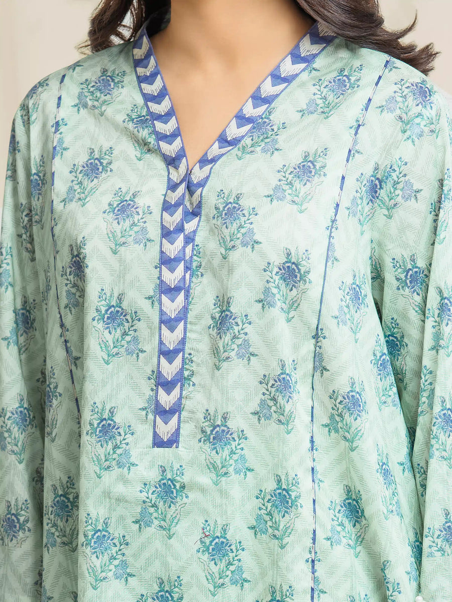 edenrobe Allure Lawn Unstitched Printed 3Pc Suit EWU6A1-36536
