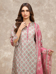 edenrobe Allure Lawn Unstitched Printed 3Pc Suit EWU6A1-36537