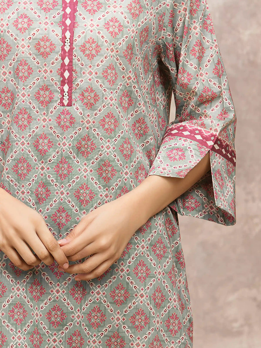 edenrobe Allure Lawn Unstitched Printed 3Pc Suit EWU6A1-36537