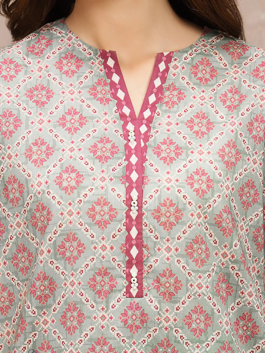 edenrobe Allure Lawn Unstitched Printed 3Pc Suit EWU6A1-36537