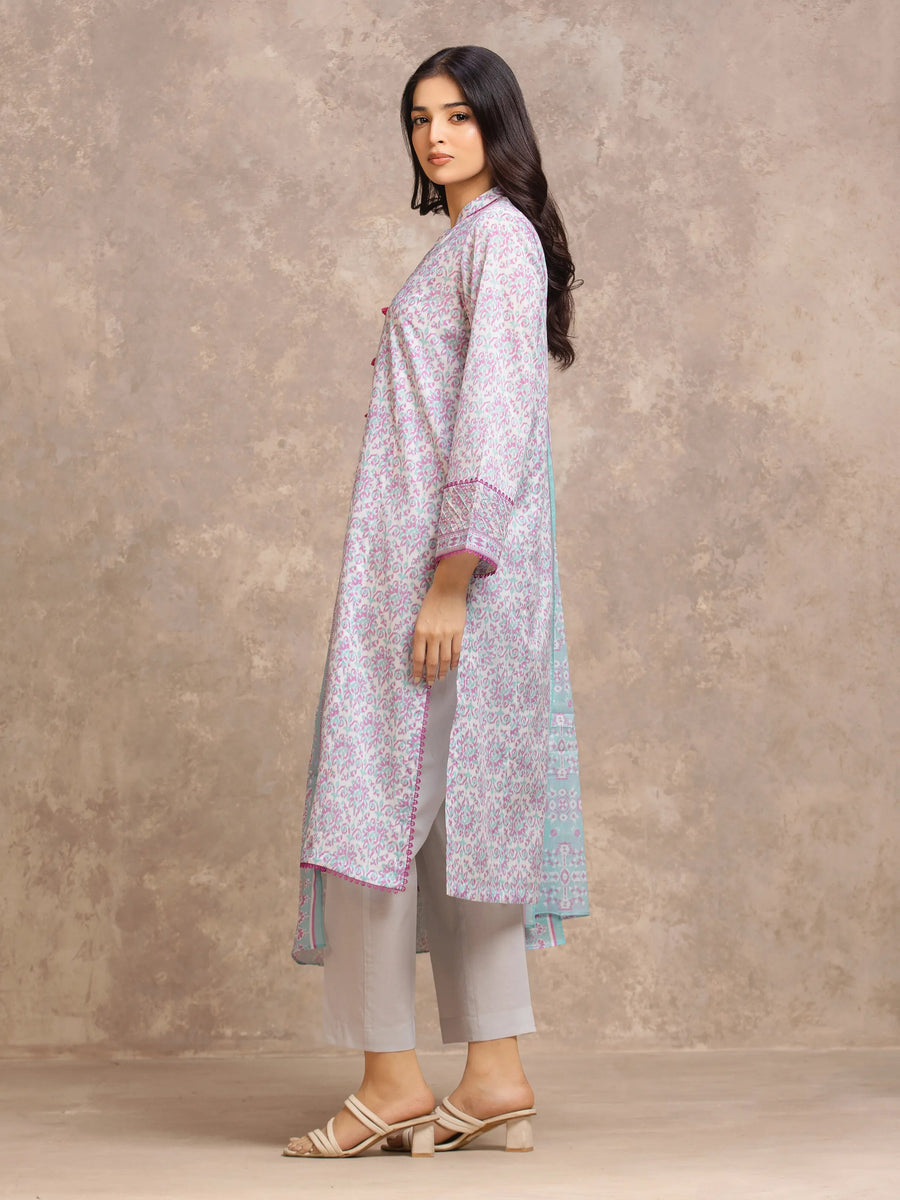 edenrobe Allure Lawn Unstitched Printed 3Pc Suit EWU6A1-36538
