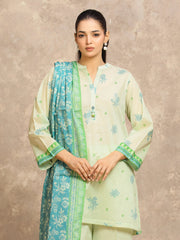 edenrobe Allure Lawn Unstitched Printed 3Pc Suit EWU6A1-36541