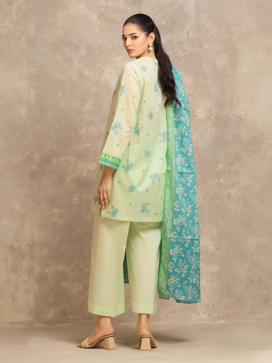 edenrobe Allure Lawn Unstitched Printed 3Pc Suit EWU6A1-36541
