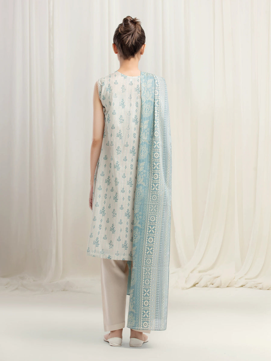 edenrobe Allure Lawn Unstitched Printed 3Pc Suit EWU6A1-36542