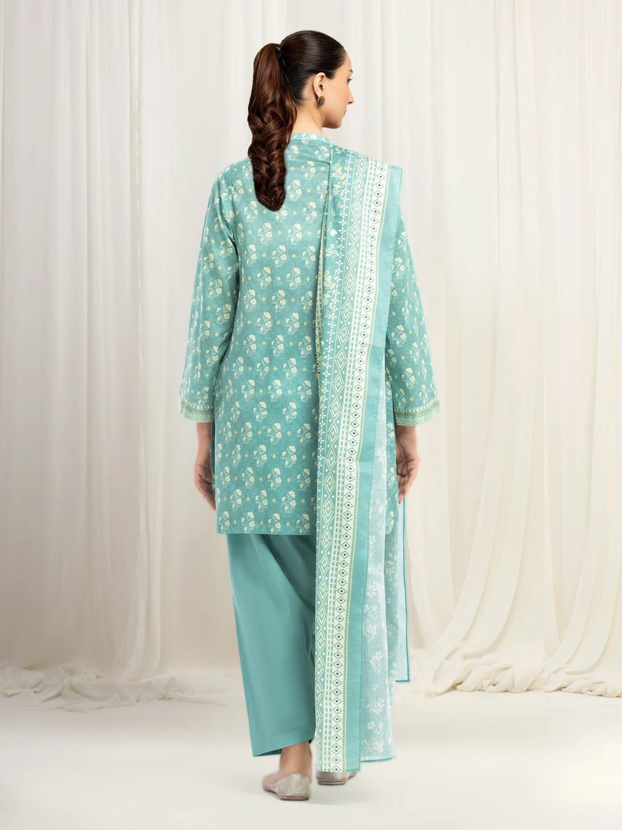 edenrobe Allure Lawn Unstitched Printed 3Pc Suit EWU6A1-36543