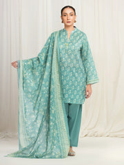 edenrobe Allure Lawn Unstitched Printed 3Pc Suit EWU6A1-36543
