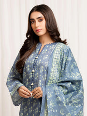 edenrobe Allure Lawn Unstitched Printed 3Pc Suit EWU6A1-36544