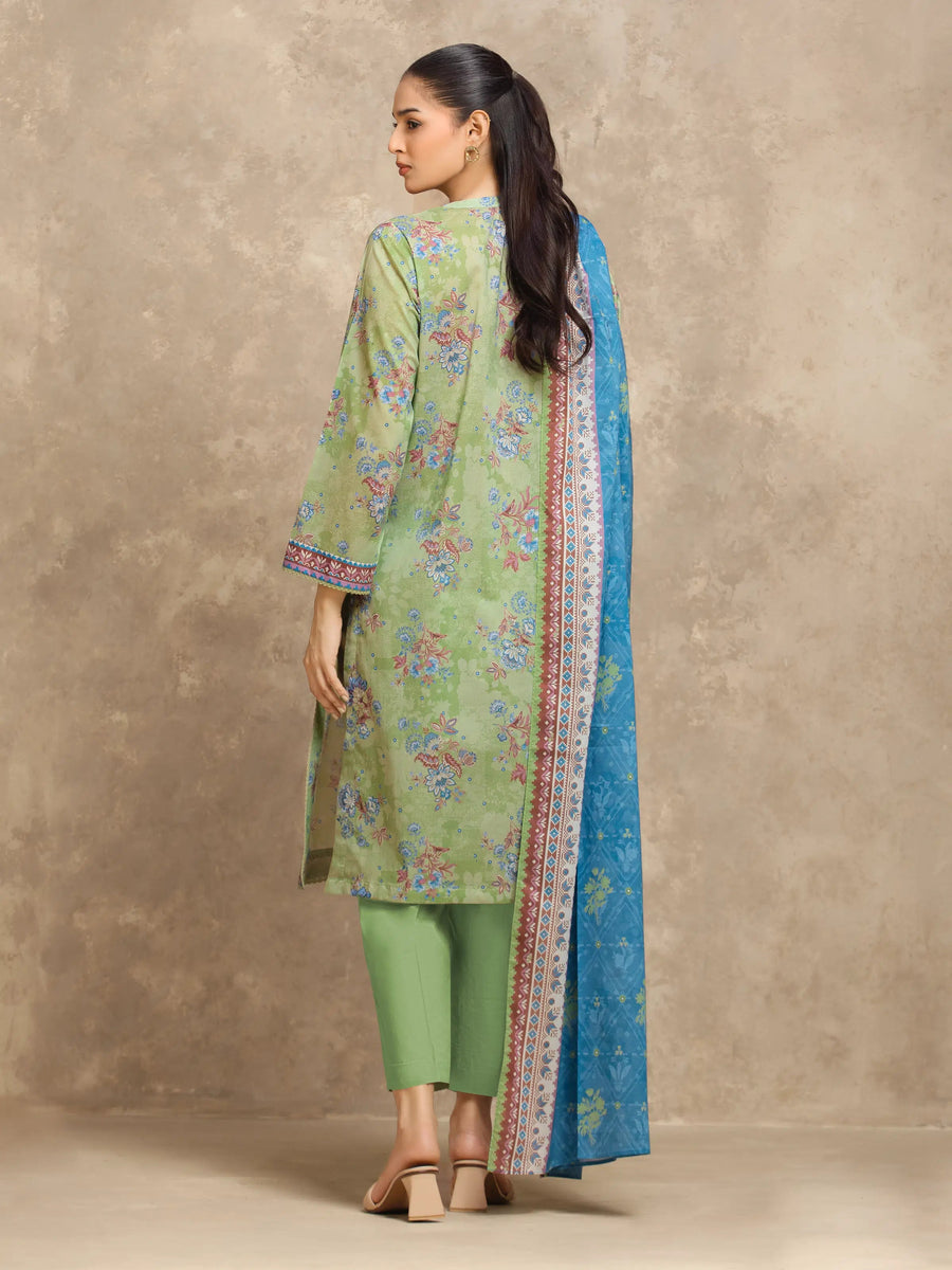 edenrobe Allure Lawn Unstitched Printed 3Pc Suit EWU6A1-36545