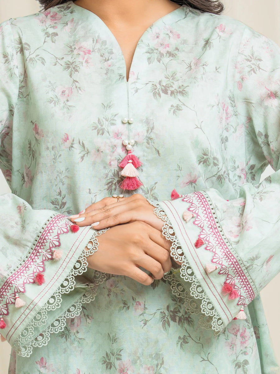 edenrobe Allure Lawn Unstitched Printed 3Pc Suit EWU6A1-36546