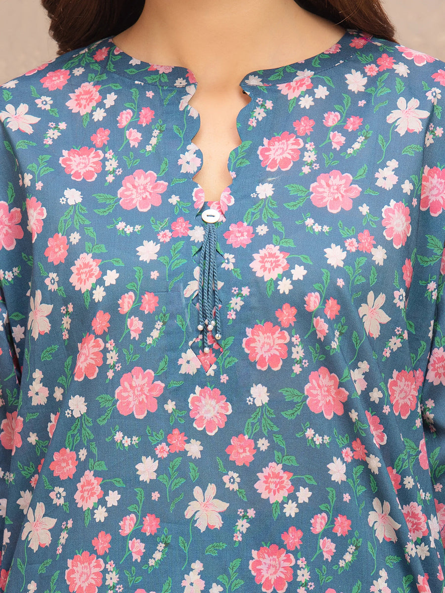 edenrobe Allure Lawn Unstitched Printed 3Pc Suit EWU6A1-36549