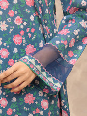 edenrobe Allure Lawn Unstitched Printed 3Pc Suit EWU6A1-36549