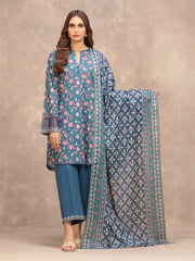edenrobe Allure Lawn Unstitched Printed 3Pc Suit EWU6A1-36549