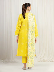 edenrobe Allure Lawn Unstitched Printed 3Pc Suit EWU6A1-36550