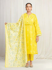 edenrobe Allure Lawn Unstitched Printed 3Pc Suit EWU6A1-36550