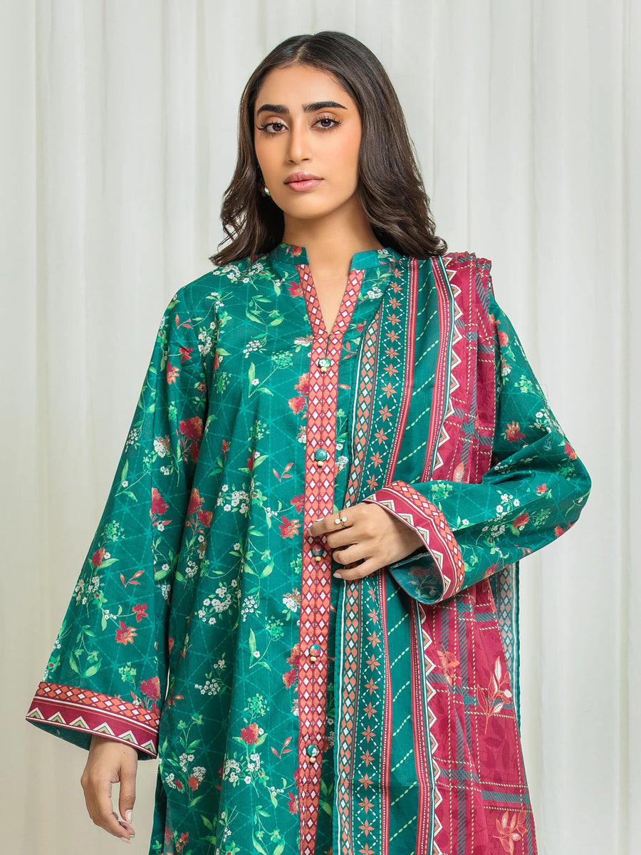 edenrobe Allure Lawn Unstitched Printed 3Pc Suit EWU6A1-36553