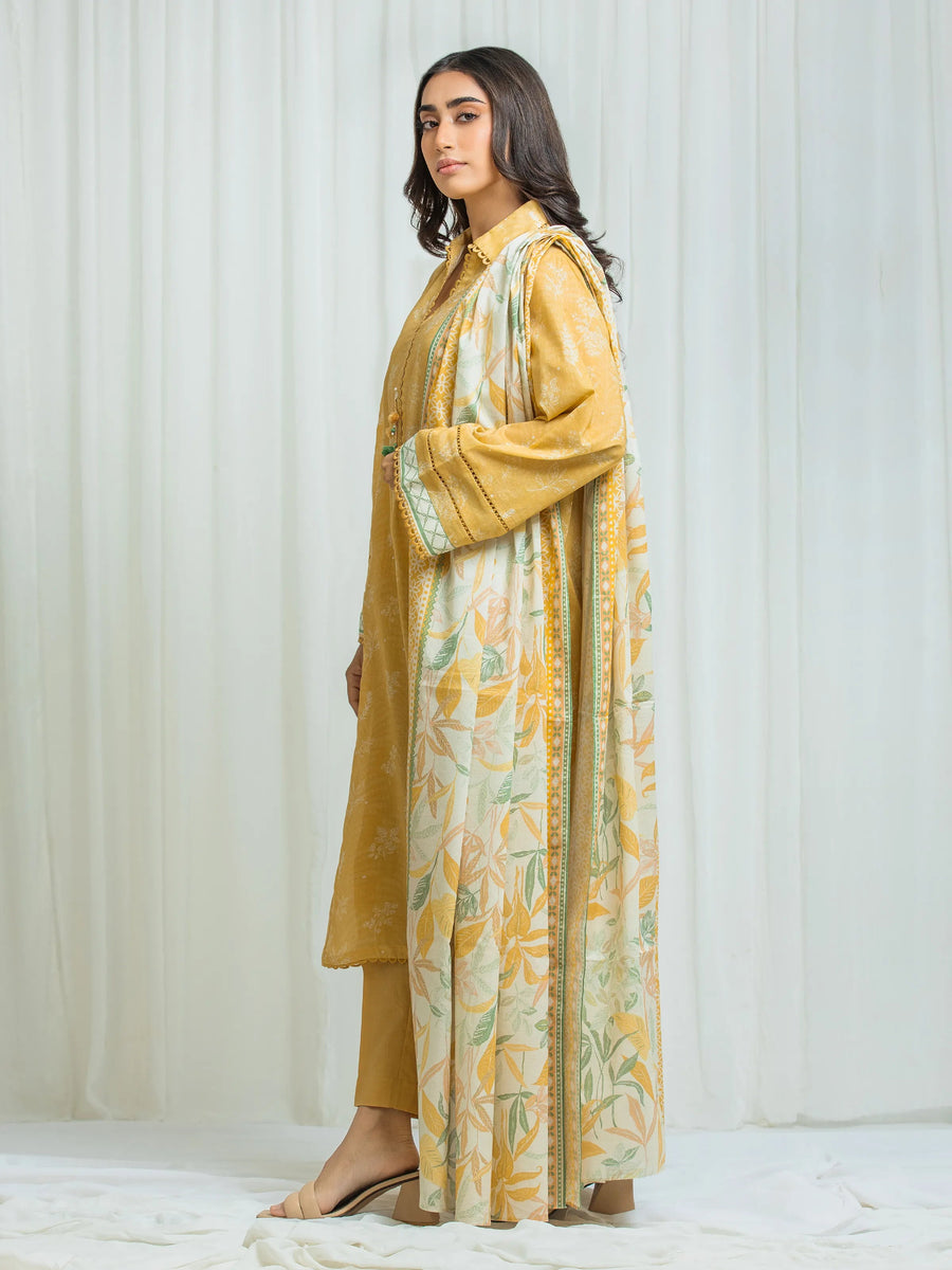 edenrobe Allure Lawn Unstitched Printed 3Pc Suit EWU6A1-36554
