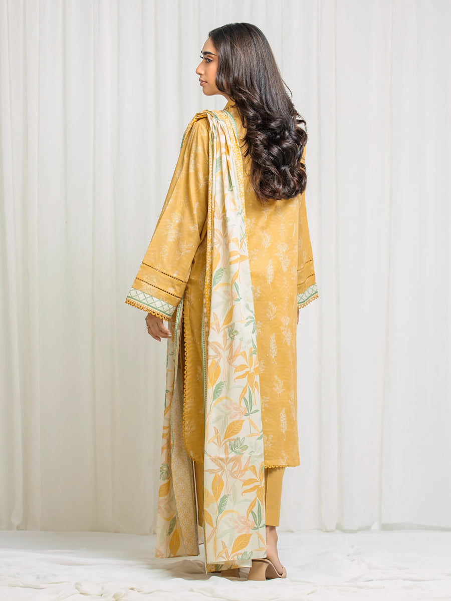 edenrobe Allure Lawn Unstitched Printed 3Pc Suit EWU6A1-36554