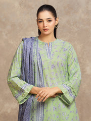 edenrobe Allure Lawn Unstitched Printed 3Pc Suit EWU6A1-36556