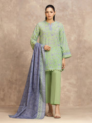 edenrobe Allure Lawn Unstitched Printed 3Pc Suit EWU6A1-36556