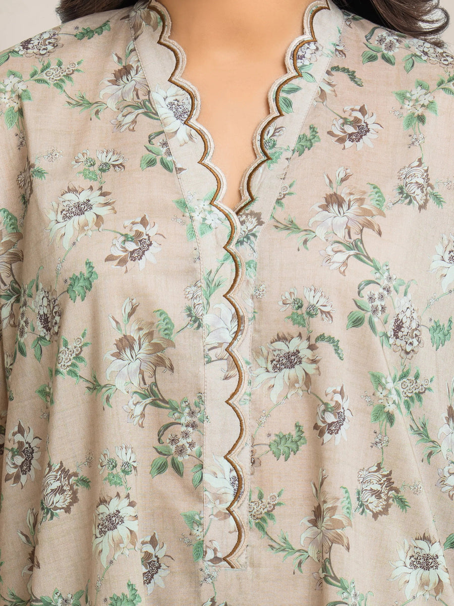 edenrobe Allure Lawn Unstitched Printed 3Pc Suit EWU6A1-36557