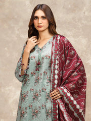 edenrobe Allure Lawn Unstitched Printed 3Pc Suit EWU6A1-36559