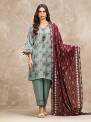 edenrobe Allure Lawn Unstitched Printed 3Pc Suit EWU6A1-36559