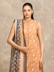 edenrobe Allure Lawn Unstitched Printed 3Pc Suit EWU6A1-36561