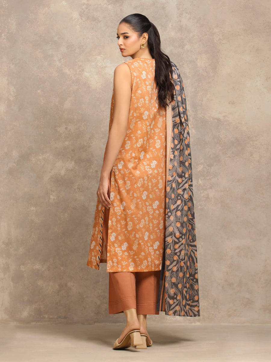edenrobe Allure Lawn Unstitched Printed 3Pc Suit EWU6A1-36561