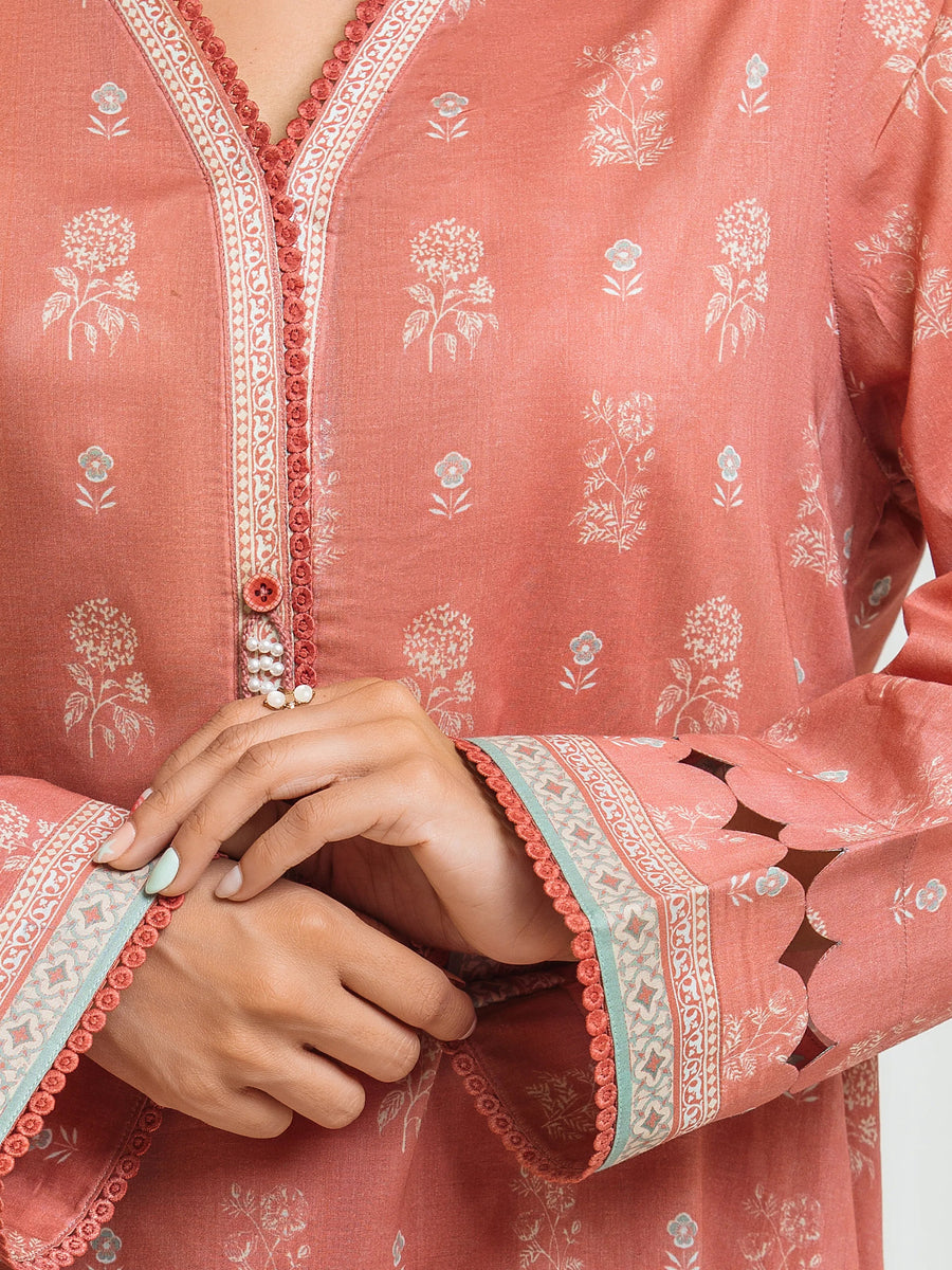 edenrobe Allure Lawn Unstitched Printed 3Pc Suit EWU6A1-36563