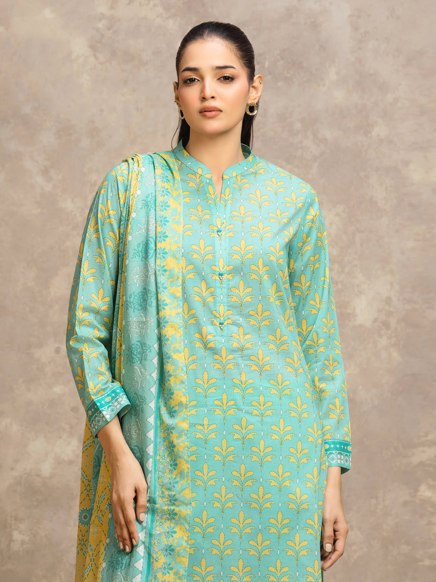 edenrobe Allure Lawn Unstitched Printed 3Pc Suit EWU6A1-36565