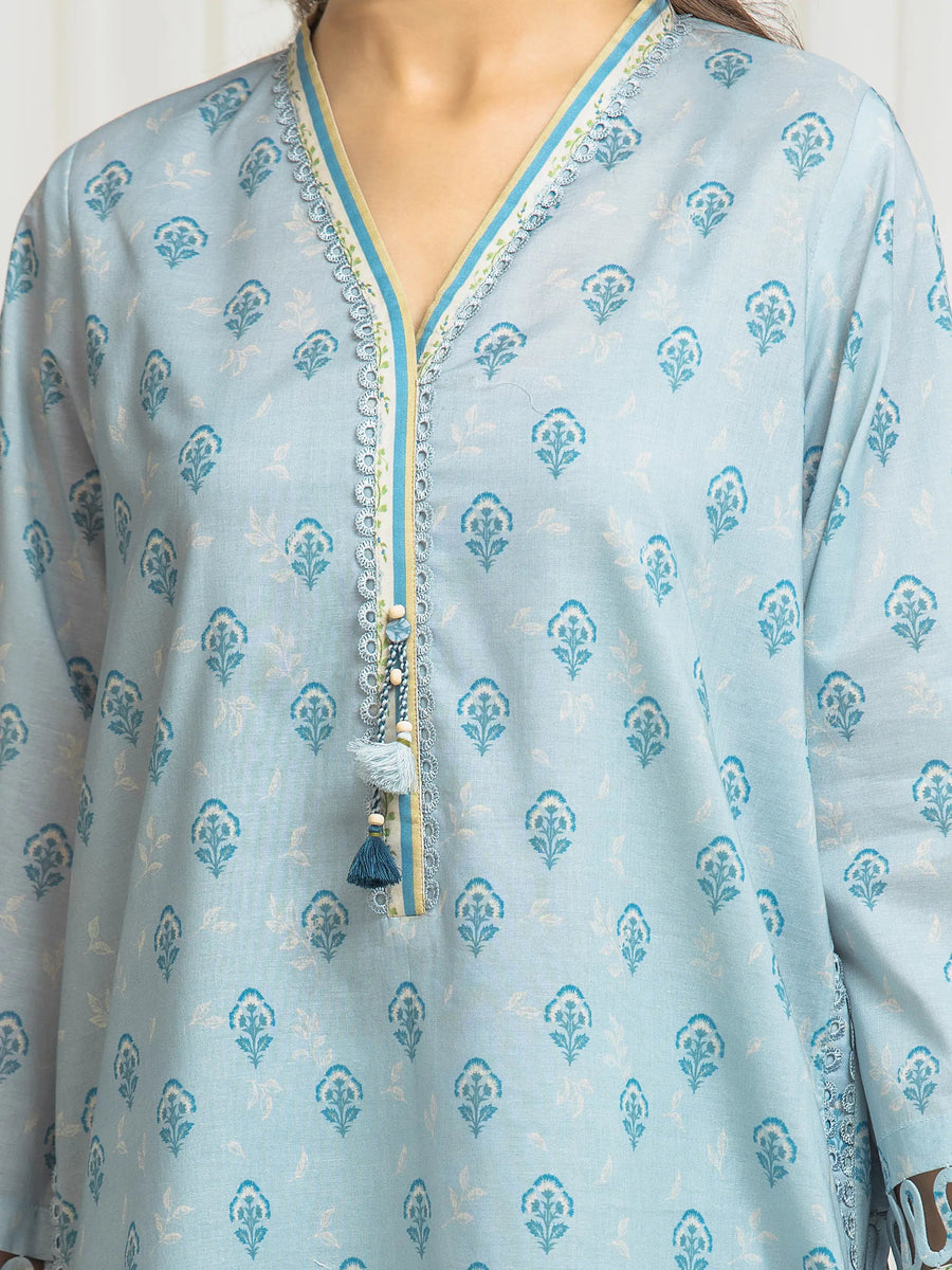 edenrobe Allure Lawn Unstitched Printed 3Pc Suit EWU6A1-36567